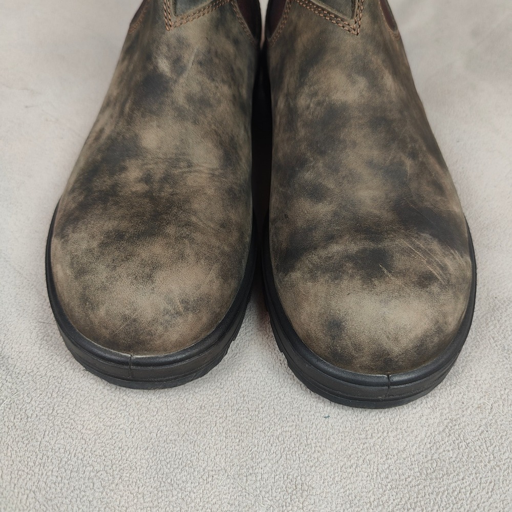 Blundstone Classics 585 Boots Mens 9 US 10 Rustic Brown Leather Chelsea Pull On - Picture 6 of 12